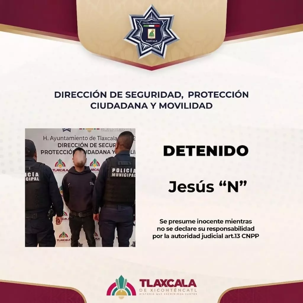 Policía Municipal de Tlaxcala frustra intento de ingreso de persona en estado inconveniente a la sede del Ayuntamiento